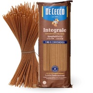 Makaron spaghetti razowy włoski De Cecco 1 kg pełnoziarnisty