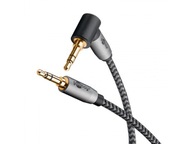 Kabel połączeniowy audio AUX, 3,5 mm stereo, 90°, 5 m Wtyk jack 3,5 mm (3-p