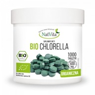 Chlorella BIO Pyrenoidosa Oczyszczanie Jelit Tabletki 500mg 1000szt NatVita