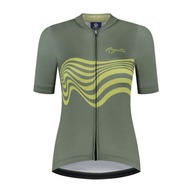 Rogelli koszulka rowerowa kolarska damska DIAGA zielono-złota XS