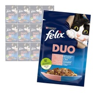 Purina Felix Fantastic Duo Karma Dla Kota Łosoś Sardynka W Galaretce 12x85g