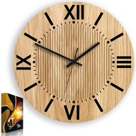 Nástenné drevené hodiny SANTIAGO - čitateľný dizajn