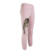 Dziewczęce legginsy, różowe z kotkiem, Tup Tup, r. 116