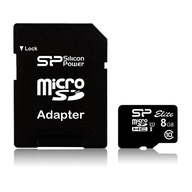 Silicon Power Elite 8GB microSDHC UHS-I 8 GB, Micro SDHC, Flash memory clas