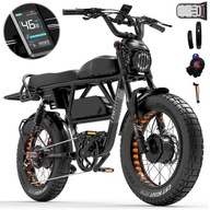 Elektrický bicykel LANKELEISI X-BLACK KNIGHT 2000W 48V45AH Samsung 280KM