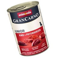 ANIMONDA GranCarno Junior Wołowina serca indyk 400g