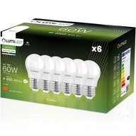 6x LED žárovka E27 KULKA 7W = 60W 4000K LUMILED