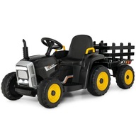 Traktor na akumulator z przyczepką dziecięcy zdalne sterowanie Czarny/1213