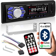 RADIO SAMOCHODOWE BLUETOOTH 1-DIN USB SD AUX MIKROFON PILOT BATERIA ZESTAW