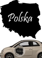 Naklejka na samochód auto, szybę lakier, tuning, kształt mapa Polski 15cm