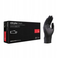 Rękawice rękawiczki nitrylowe czarne Mercator Nitrylex Basic rozmiar L