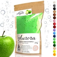 Šumivá soľ PÚDER DO KÚPELI s vôňou JABLKA jablko zelená farbiaca voda