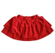 Velúrová sukňa červená Kúzlo Vianoc 92