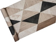 Tapeta v Trojuholníky vlies geometria Drevo a betón béžová hnedá