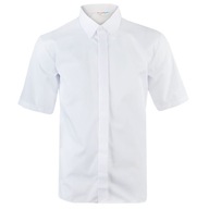 Chlapčenská košeľa elegantná krátky rukáv biela kryté gombíky Košulland 168