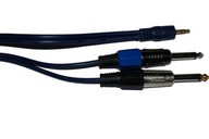 Kábel PAV Kábel konektor 3,5 stereo / 2 konektory 6,3 mono jack (6,3 mm) - minijack (3,5 mm) 2 m