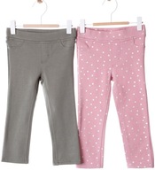 Legginsy spodnie 2-pak dziewczęce 140 H&M