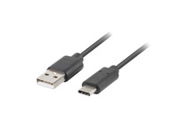 KÁBEL LANBERG USB-A NA USB-C 2.0 (0.5m) ČIERNY