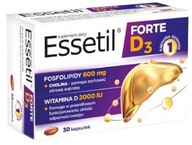 ESSETIL FORTE D3 30 kapsúl cholín fosfolipidy