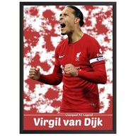 Virgil Van Dijk Liverpool Plakat Obraz z piłkarzem w ramce Prezent