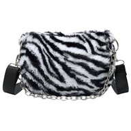 Torba na książki Bookbags Pluszowa torba Zebra Fashion pod pachami