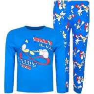 SONIC detské pyžamo chlapčenské pyžamo s dlhým rukávom 104