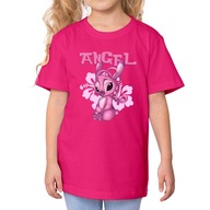 Detské ružové tričko STICH LILO Angel W 134