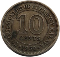 [D1537] Malajzia 10 cent 1950