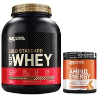 Optimum Nutrition 100% Whey Gold Standard + Amino Energy AMINOKYSELINY KOFEIN