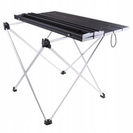 Skladací kempingový stôl čierny 56,5x40,5x41cm