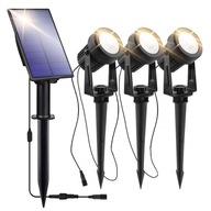 3x Reflektor Ogrodowy LED Wbijany SOLARNY Szpikulec Lampa Solarna IP65