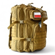 Plecak Taktyczny Wojskowy Piaskowy Wodoodporny Duży 45-50 L Molle System