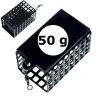 Koszyk koszyczek podajnik zanętowy metalowy kwadratowy z dnem 50 g feeder