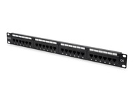 Patch panel 19'' 24 porty, kat.6, U/UTP, 1U