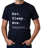 koszulka EAT SLEEP BOX REPEAT prezent