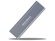 Hordozható meghajtó 512GB SSD M.2 MaxMem USB-C USB 3.0 szürke