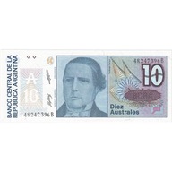 Banknot, Argentina, 10 Australes, Undated (1986-89