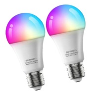 9W E27 RGB Inteligentna zmiana koloru żarówki do