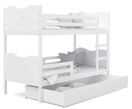 Poschodová posteľ 200x90 + matrace zásuvka MAX