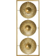 Kovová dekorácia na stenu 25x61 cm zlatá glamour