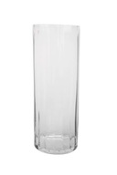 Wrześniak szklany wazon cylinder wysoki pręgi fale pionowe h-40cm fi-15cm