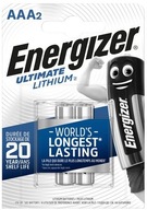 2x Bateria Energizer Ultimate Lithium AAA R3 L92