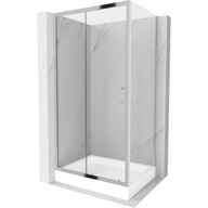 Mexen Apia sprchová kabína, posuvné dvere 100 x 80 cm, chrómová + závesný b
