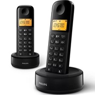 TELEFON BEZPRZEWODOWY DLA SENIORA STACJA ŁADUJĄCA CZARNY PHILIPS D1602B/53