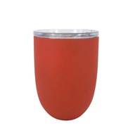 Nerezová nádoba na víno v tvare vajca s dvojitou stenou zateplená tmavočervená