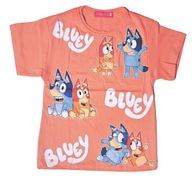 T-shirt koszulka Bluey i Bingo - łososiowy 98/104