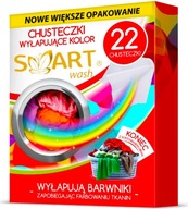 Chusteczki Smart Wash do prania przeciw farbowaniu wyłapują kolor 22 SZTUKI