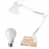 Stolná lampa na stôl 6cm nastaviteľná Biela IKEA TERTIAL Žiarovka E27