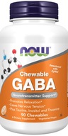 NOW FOODS GABA CHEWABLE TAURINE INOSITOL L-THEANINE 90T DO ŻUCIA
