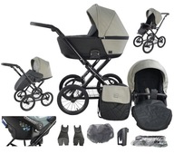 Wózek Dziecięcy Cavo Retro 2w1 + Adaptery Maxi Cosi Cybex Aton Kiddy I Size